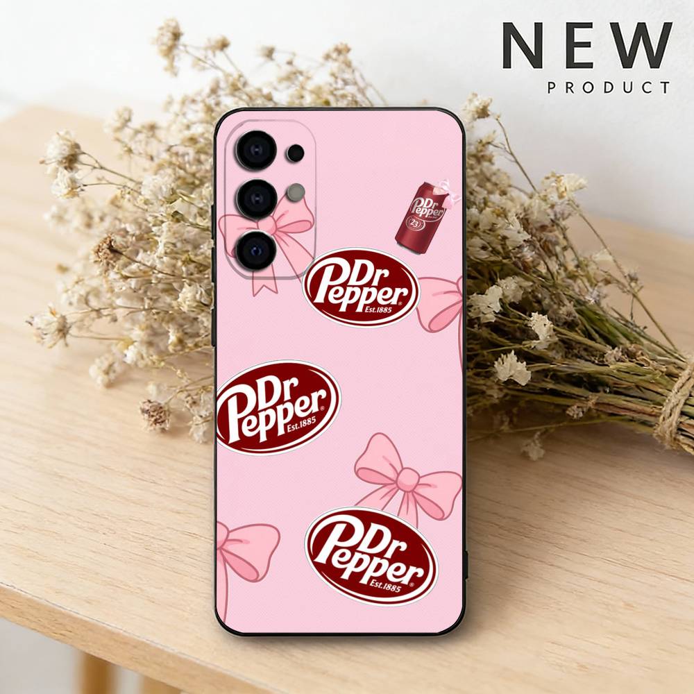 Вишневый напиток Dr Pepper сахар Чехол для телефона для Samsung S26,25,24,23,22,30,21,10,9,Ultra,Plus,Lite Черный Мягкий чехол
