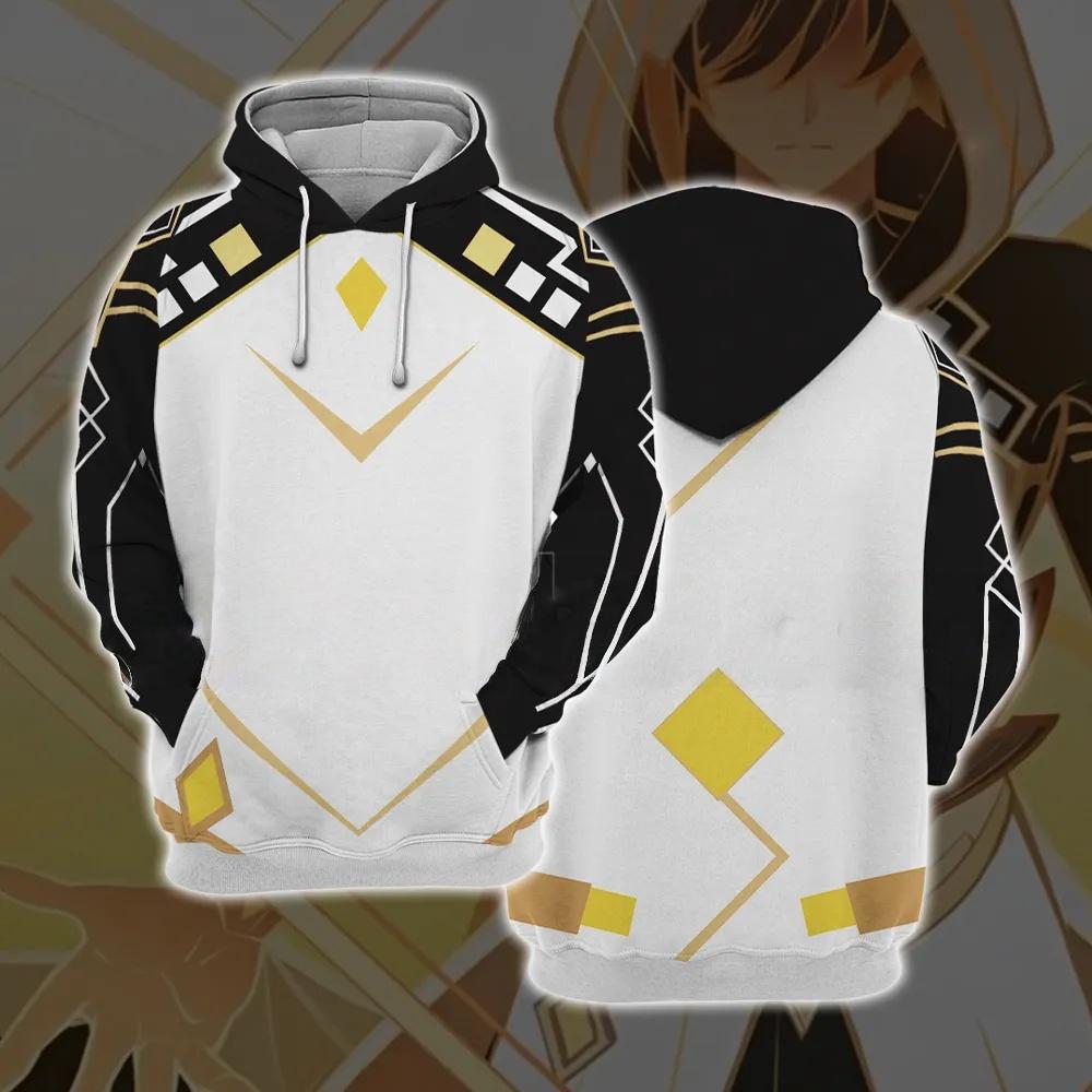 Худи для косплея Genshin Impact с 3D-принтом, мужские и женские, повседневные, модные, оверсайз, толстовки, худи, мужские пуловеры, спортивный костюм