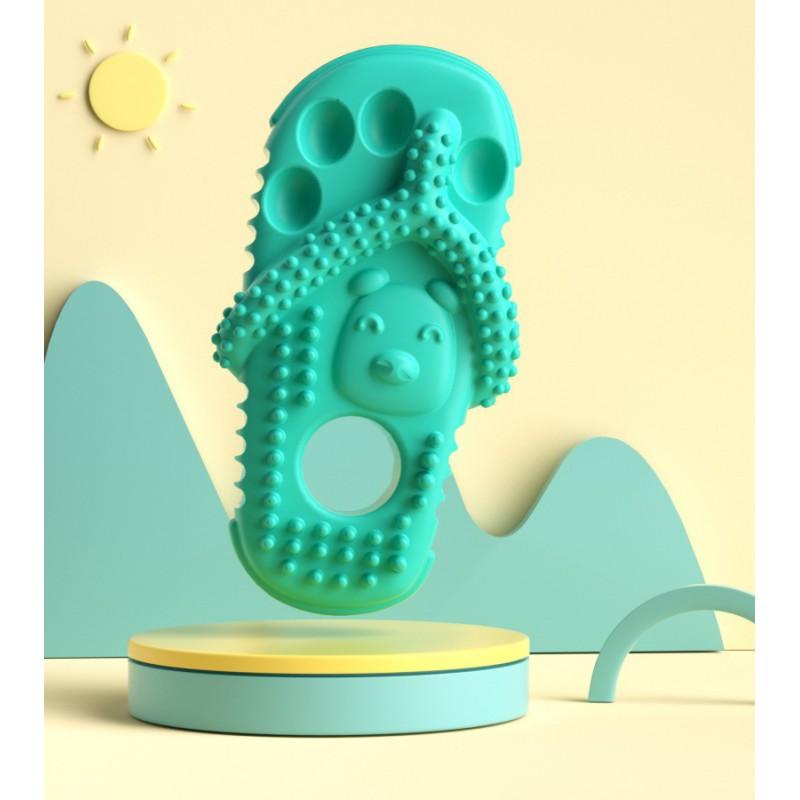 Durable Dog Chew Toy In Slipper Shape Teeth Cleaning Teething Relief - TPR Material Multiple Colors Available