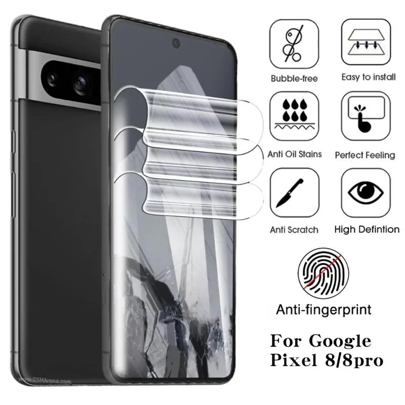 1-4 шт. Защитная пленка из гидрогеля с полным покрытием экрана для Google Pixel 9 XL 8 7 Pro 7A, мягкий ТПУ, прозрачная, противоударная пленка для Pixel 9 8