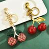 Crystal Sweet Cherry Keychain Pendant - Cute Jewelry for Bags and Cars
