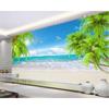 Sea View Murals Beach Coconut Tree Landscape Wallpaper 3d Living Room Bedroom Background Fresco Wallpaper
