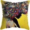 Home Decor Fashion Afro Black Women Girls Sofa Pillowcases Bedroom Living Room Decor Cushion Covers