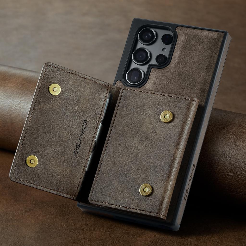 Нескользящий винтажный чехол-кошелек для Samsung Galaxy S24 Ultra S24ultra S23 FE S22 Plus, противоударный кожаный чехол-держатель для карт