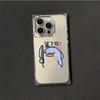 Прозрачный чехол с квадратной задней защитой для трубки для iPhone 11 14 Pro Max 12 16 ProMax 13 15 Plus, защита от кислорода, с рисунком ножа, чехол с рисунком маленького монстра