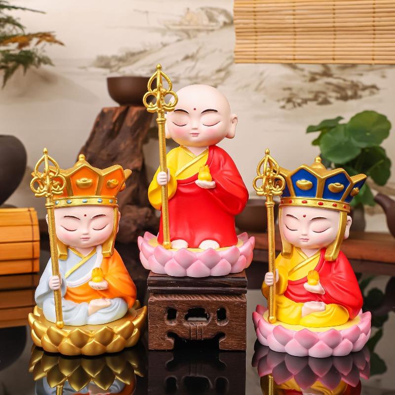 Смоляные изделия ручной работы и украшения Бодхисаттвы Ди Цзан Вана с горы Цзюхуа, Маленький монах-Будда