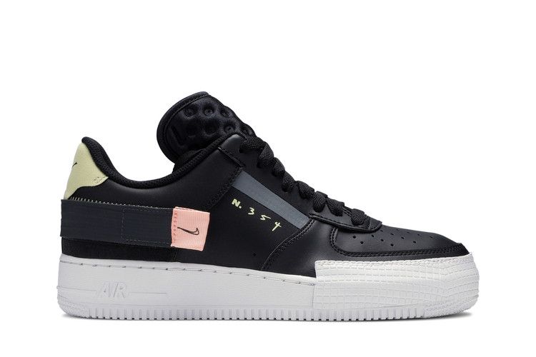 Men's Sneakers Nike Air Force 1 Type Black Black/Anthracite-Zinnia-Pink Tint-White