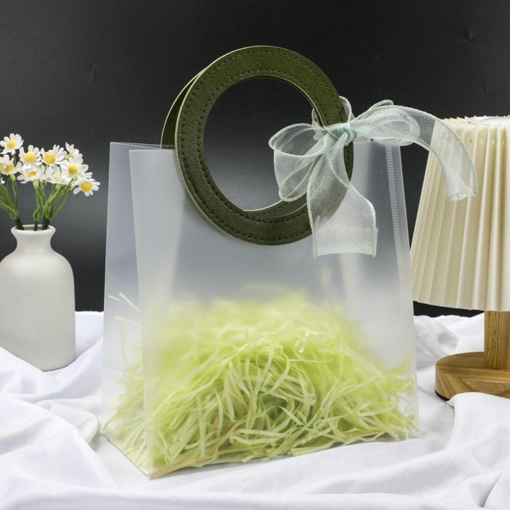 5 шт. Пластиковая хозяйственная сумка-тоут с ручкой, подарочный пакет для упаковки, пакет для упаковки конфет и ювелирных изделий