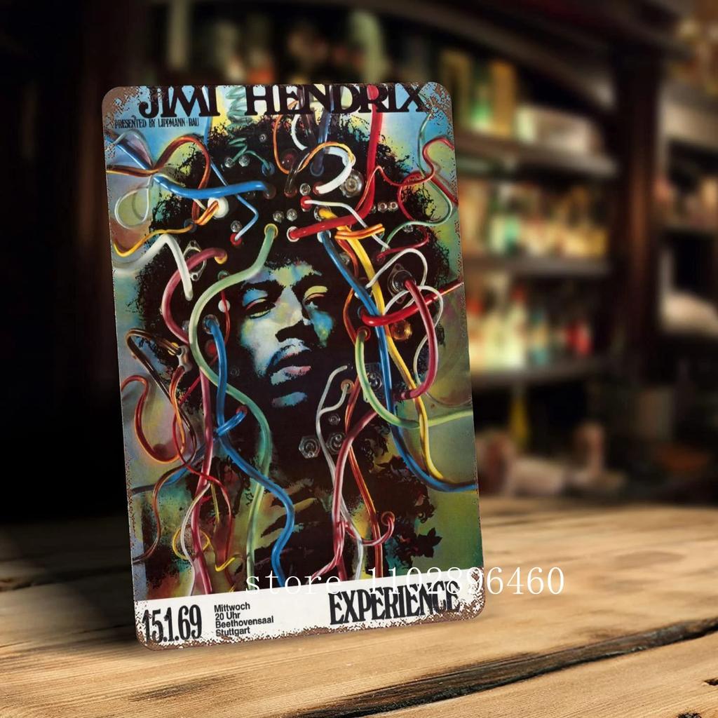 Джими Хендрикс Металлические таблички и знаки настенный декор Винтажные жестяные таблички Капитан Металлический постер Декор для бара паба клуба Настенное украшение