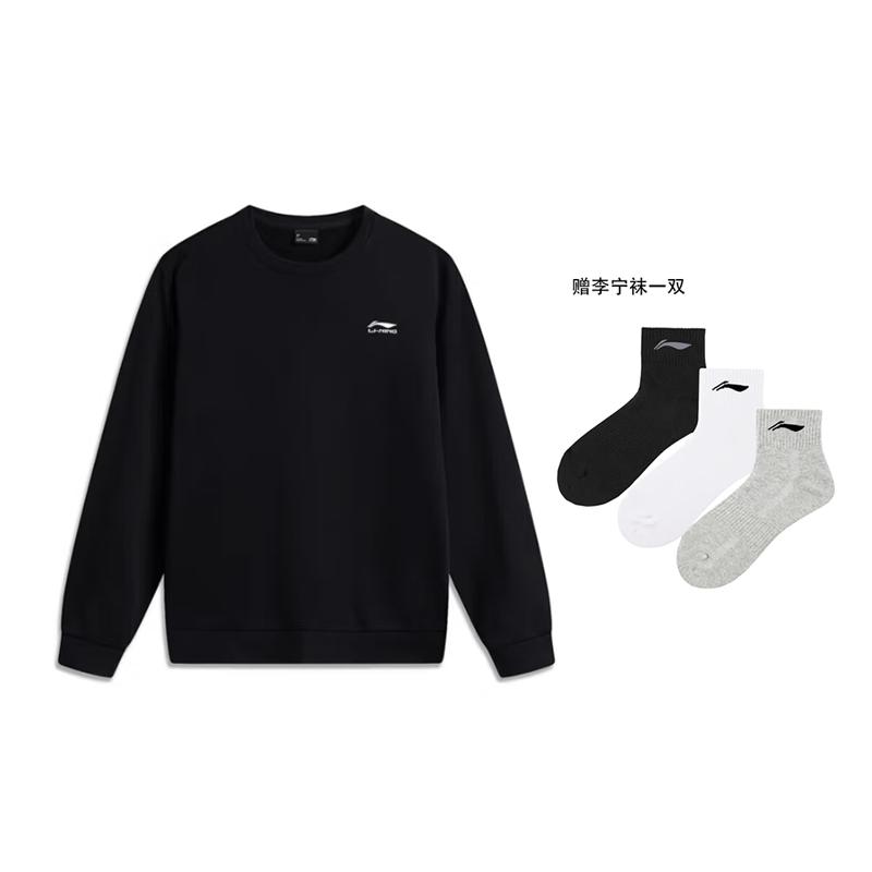 Толстовки Li Ning Мужские с круглым вырезом Средняя Обычная AWDVP63-2