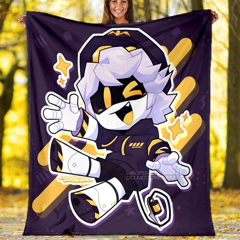Murder Drones printed throw blanket—lightweight,soft,warm;versatile blanket for all seasons—perfect as &air-conditioning throw,nap blanket