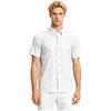 Waterproof Short Sleeve Shirt for Men Front Button Wet Look T-Shirt Lapel for Camping Fishing Beach Club Rain Coat
