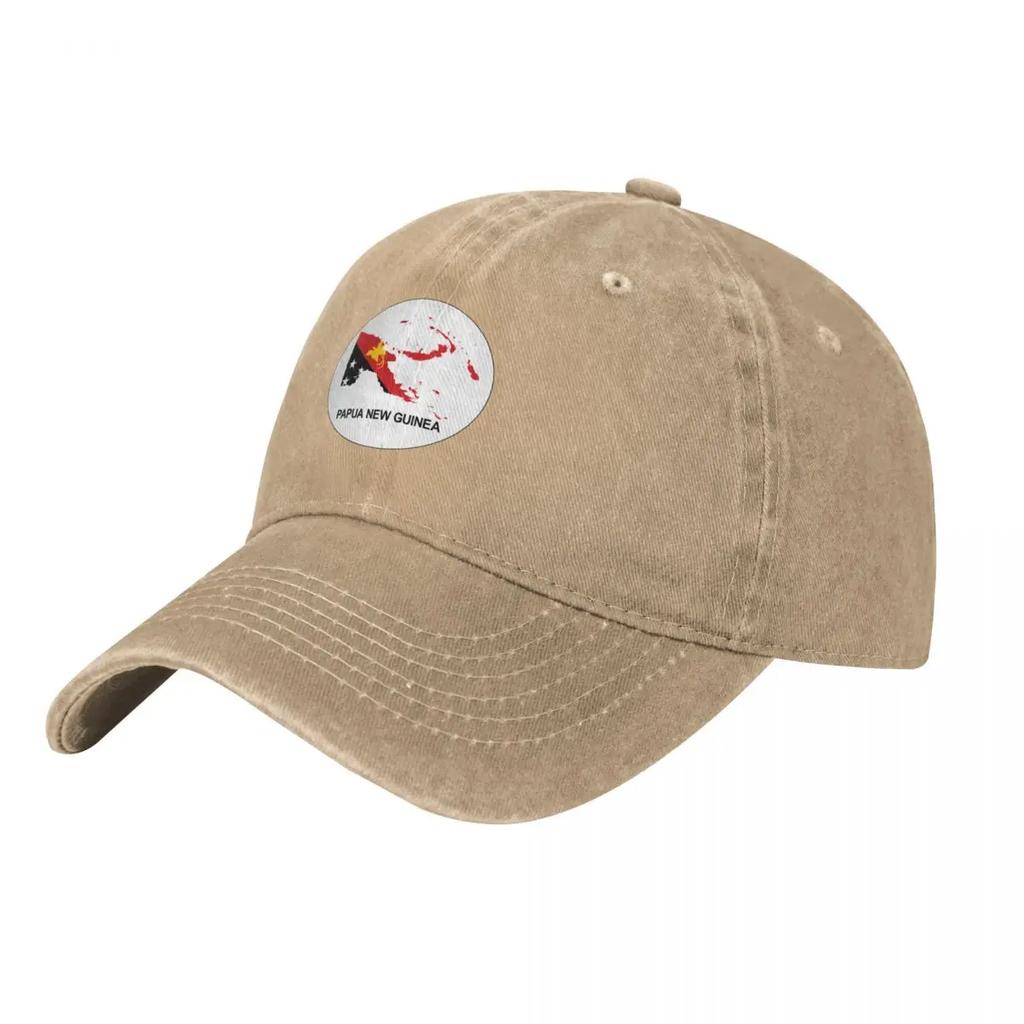 Papua New Guinea Map with Flag Baseball Cap funny hat Golf Hat Unisex Rave Christmas Hat Unisexs Hats Womens