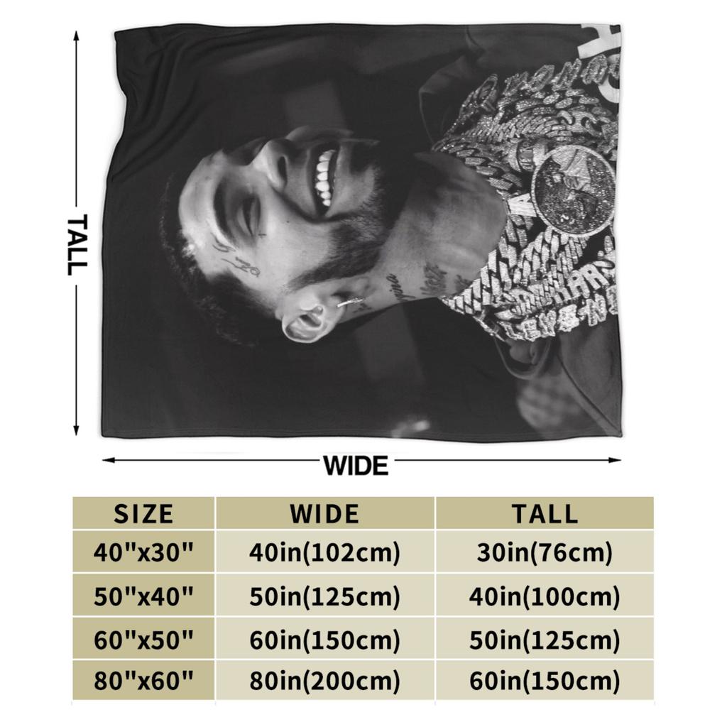 Rapper Anuel AA printed Blanket Picnic Flannel Throw Blanket For Couch Bed Soft Custom DIY Quality Bedspread Gift Idea