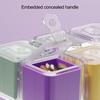 Cube Pill Box with Lanyard Portable 8-Cell Medicine Box Sealed Pill Dispenser Cube 7 Days A Week for Travel Work Daily Outings