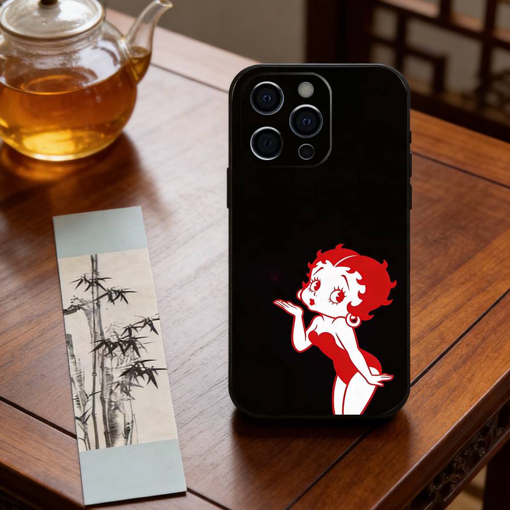 C-Cute cartoon B-Betty B-Boop Phone Case Silicone Soft For IPhone 17 16 15 14 13 12 11 X XR Plus Pro Max Plus