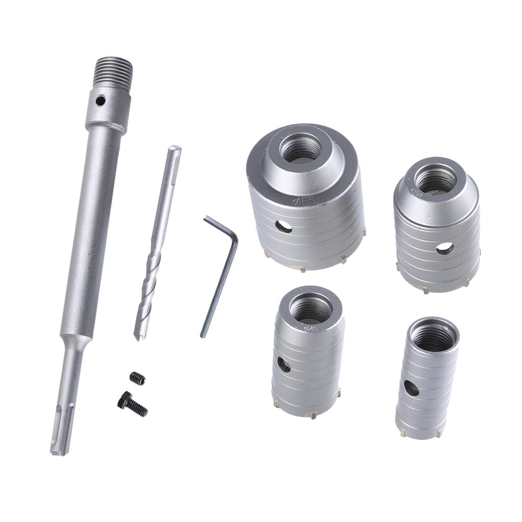 Набор кольцевых пил для сверления стен по бетону 30 40 50 65 мм (1-3/16"-2-9/16") Комплект кольцевых пил для каменной кладки для бетона, цемента, кирпича, камня