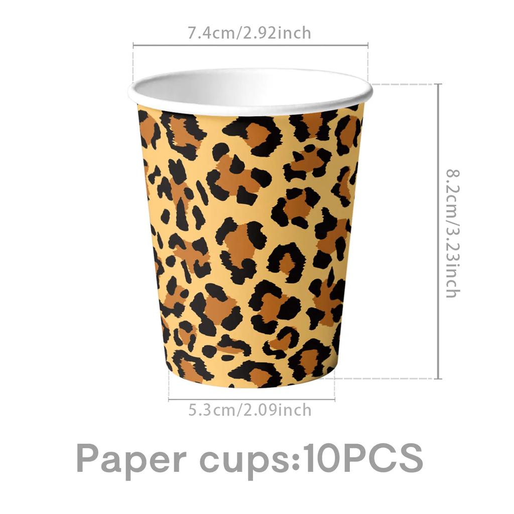 Pink Leopard Birthday Party Decoration Animal Leopard Theme Tableware Cup Plate Banner Balloons Birthday Party Supplies Gifts