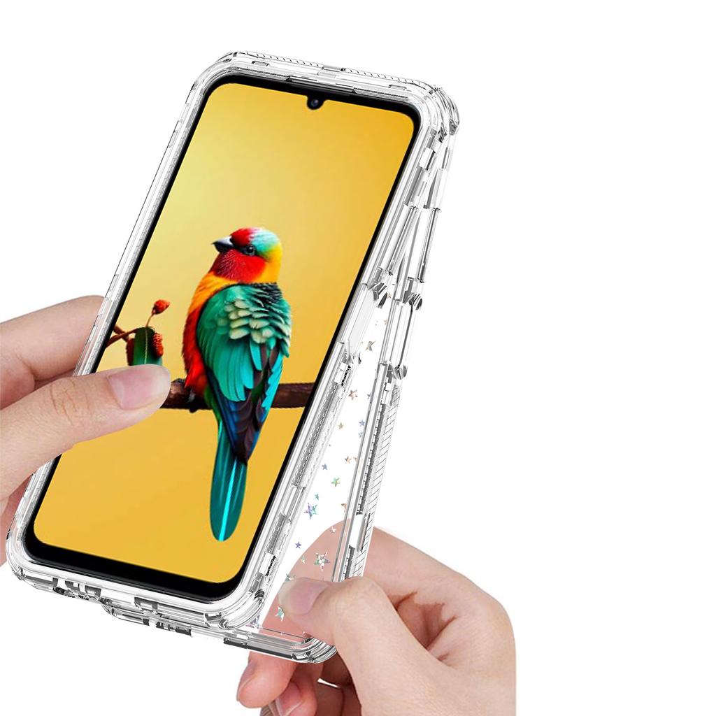 Для ZTE Blade A35/A55 Чехол Прозрачный Акриловый ТПУ Гибридный Чехол для Телефона с Лазерной печатью