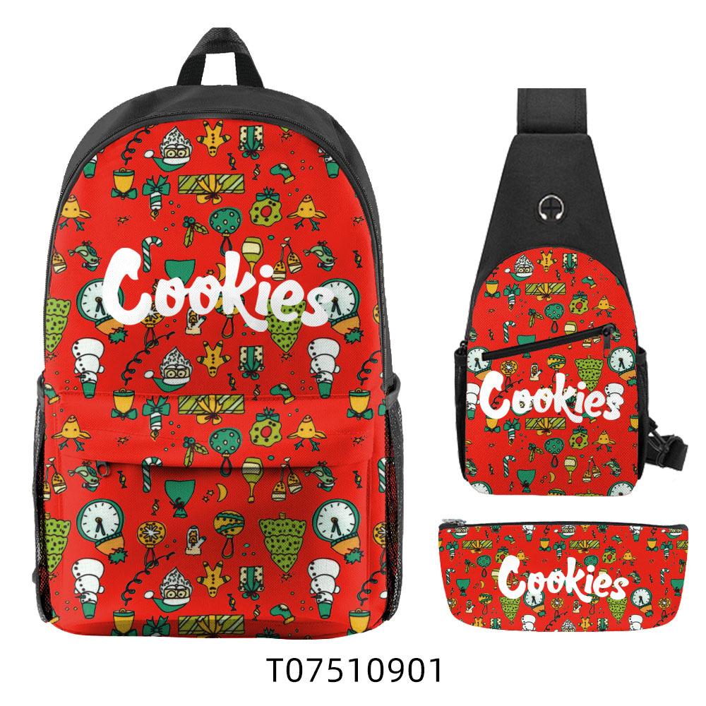 Рюкзак Cook Студенческий Школьный Рюкзак Легкий Полиэстеровый Рюкзак Набор из Трех Предметов