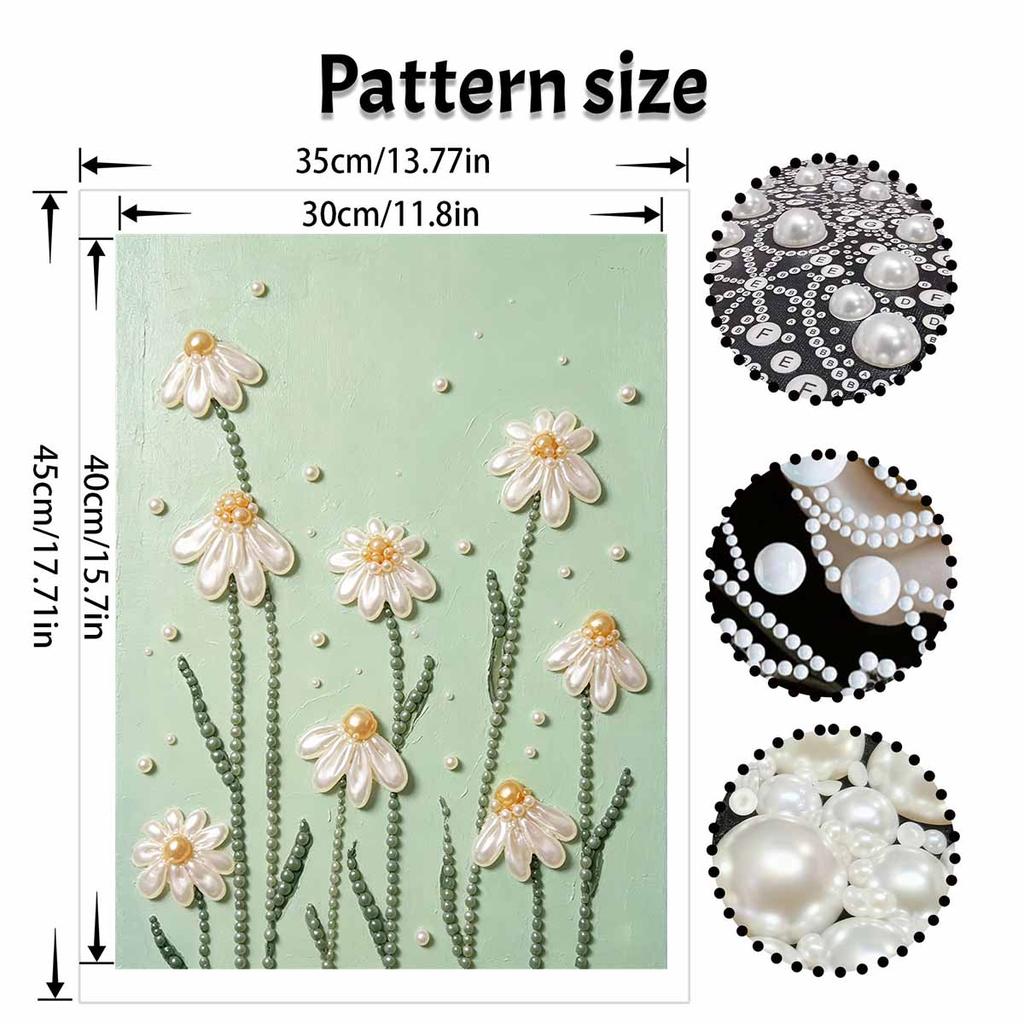 Pearl Painting Art Handmade DIY Daisy Flower Pearl Decoration Painting