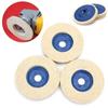 4inch Glass Ceramics Waxing Pad Car Polishing Pads Wool Wheel Angle Grinder Felt Disc