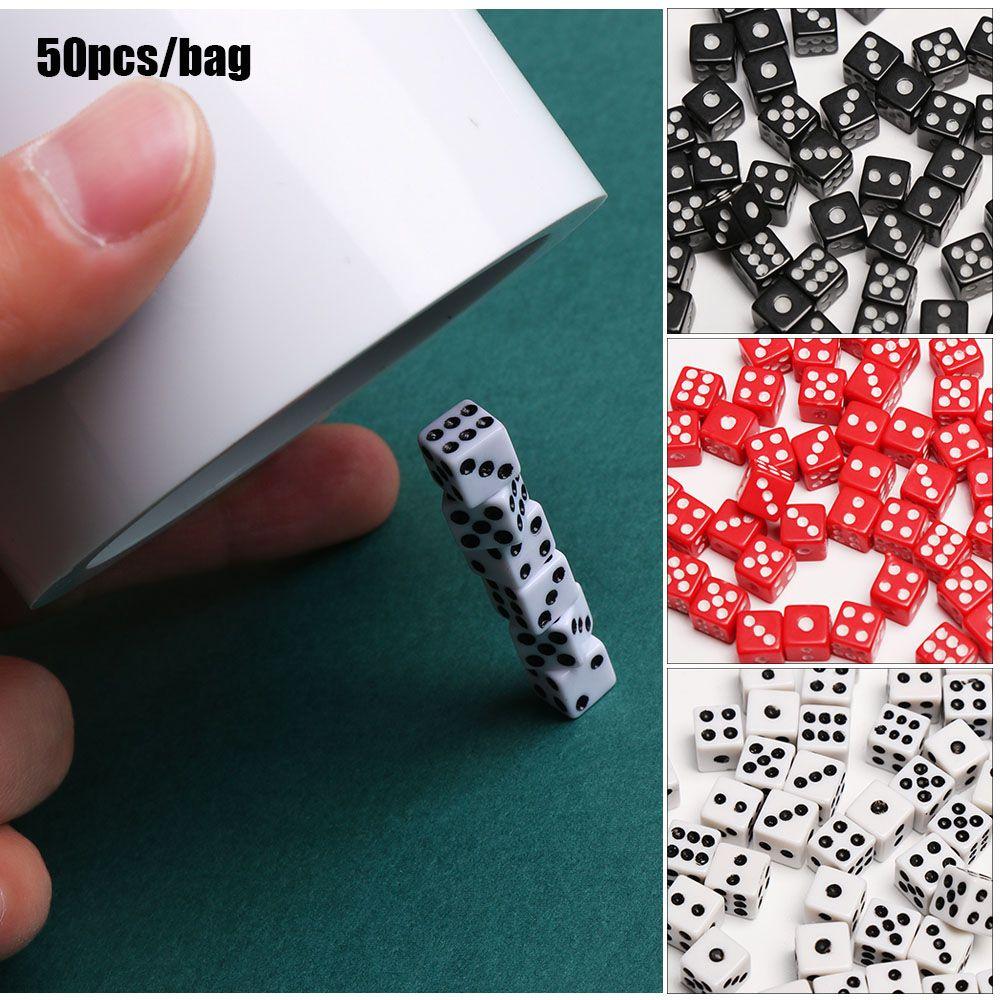 Plastic Standard Six Sided Decider Board Playing Game Gaming Drinking Dice Dices Entertainment Tool