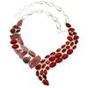 Ювелирные изделия с родонитом и гранатом, ожерелье для друзей, 16-18 дюймов