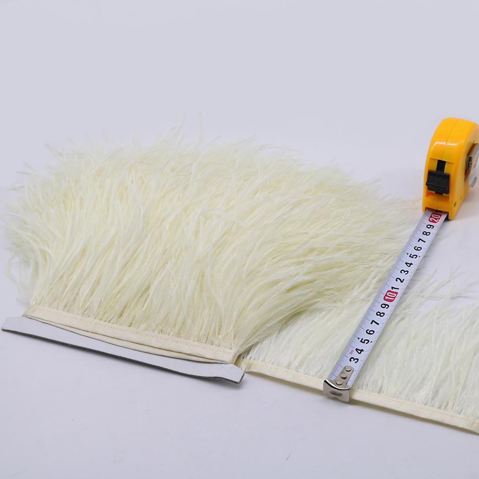 Перо 1 метр Цветные Натуральные Страусиные Перья Бахрома Отделка 8-10 см 10-15 см Лента Перья для Волос для Одежды Свадебный Декор Швейная Отделка