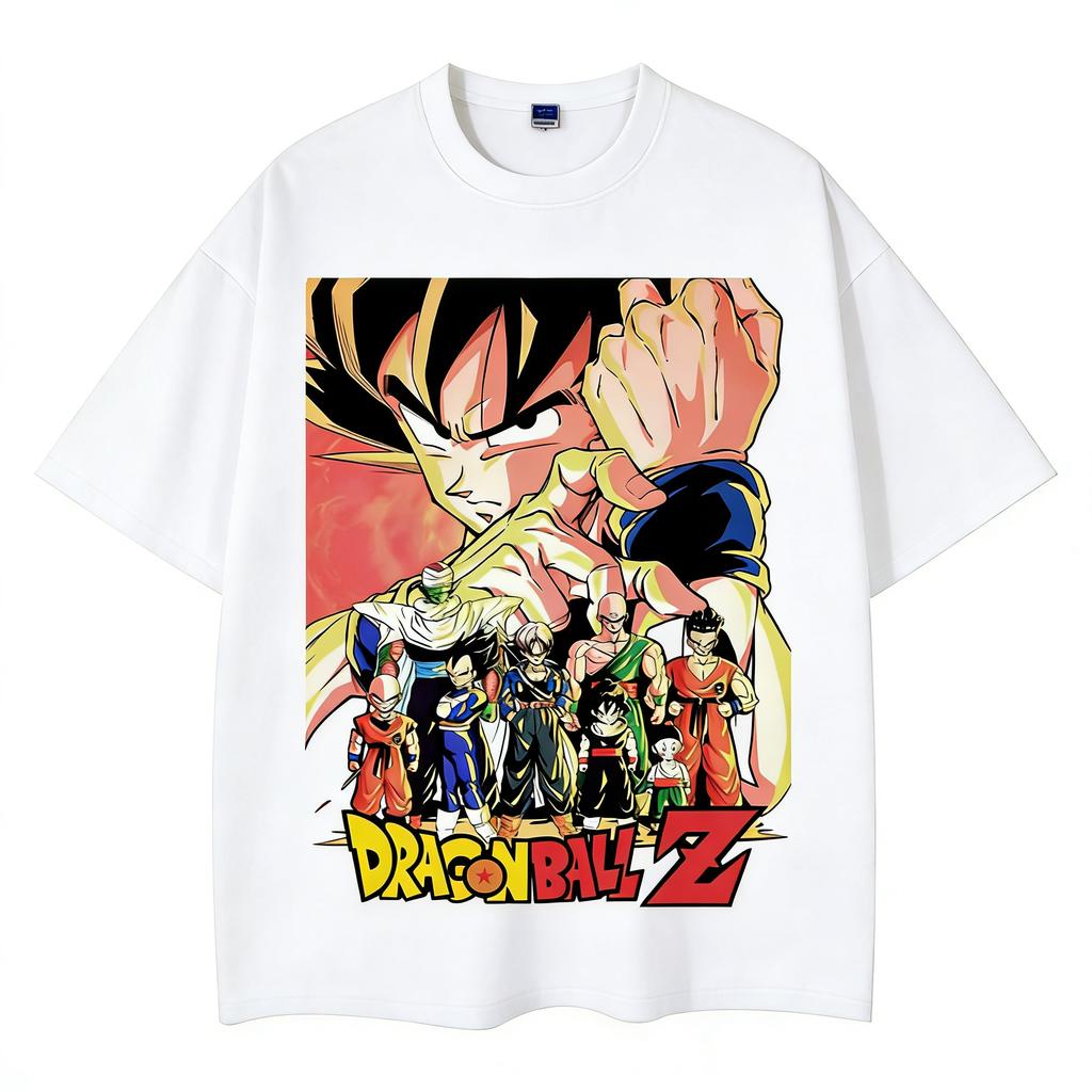 Футболка Dragon Ball Мужская Чистый Хлопок Повседневная С Круглым Вырезом Короткий Рукав Одежда Летняя Спортивная Повседневная Футболка с Коротким Рукавом