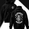 Мужская толстовка с капюшоном Сыны Одина Вальхалла Viking Череп Топор Двойная печать Маленький логотип на груди Норвежская графика Повседневная толстовка-пуловер