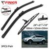 3PCS Wiper Blades For LAND ROVER Evoque L538 2011-2017 24" 21" 10" Fit Front Windshield Windscreen Window Brushes Cutter Accessories