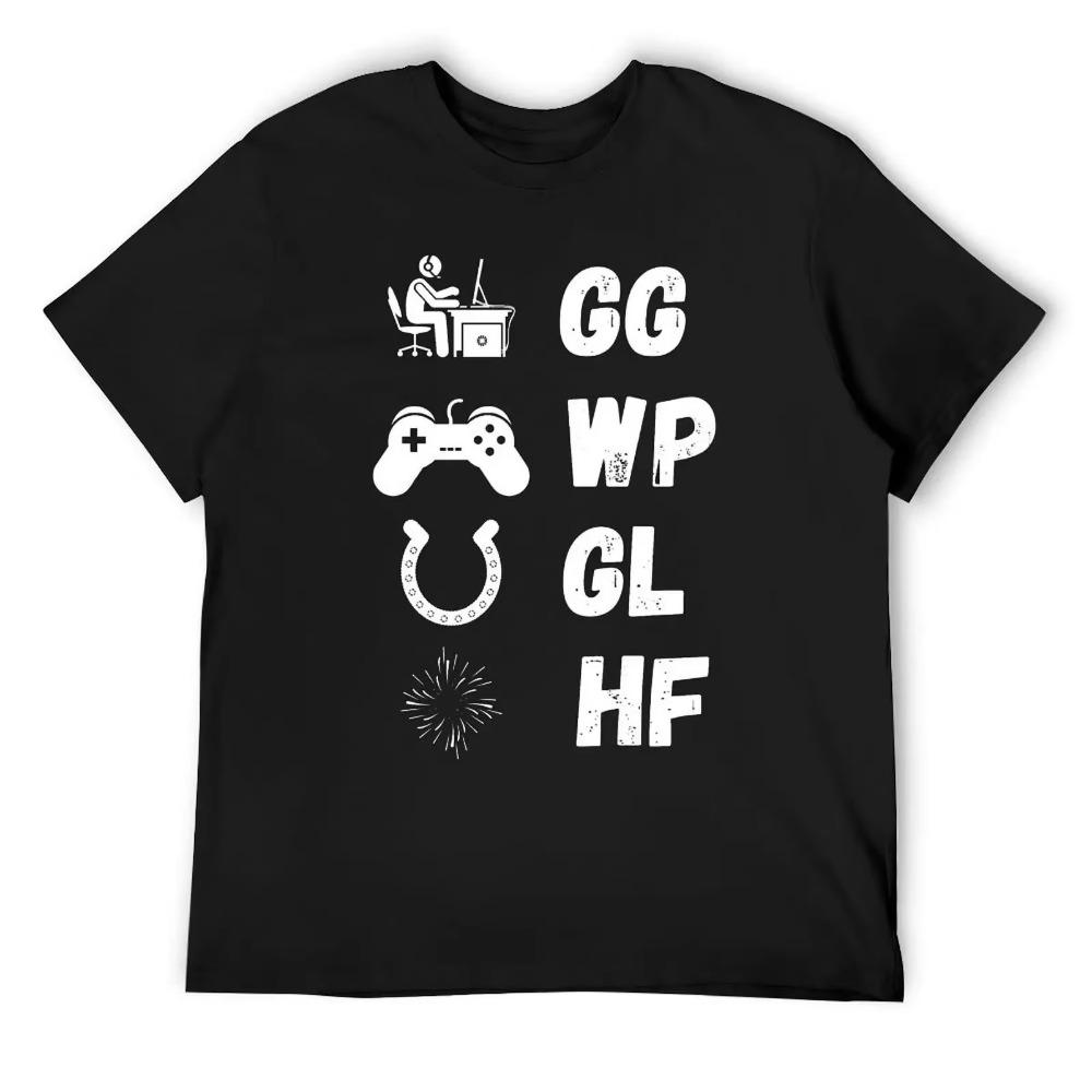 GG WP GL HF Game Длинный рукав для Y Crewneck Футболка Кампания Футболки Уникальный юмор Графика Главная Размер США