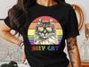 Colorful Ally Cat Shirt, Rainbow Pride Cat T-Shirt, Cool Cat Lover Gift, Unisex Graphic Tee, Hipster Cat with Sunglasses Apparel