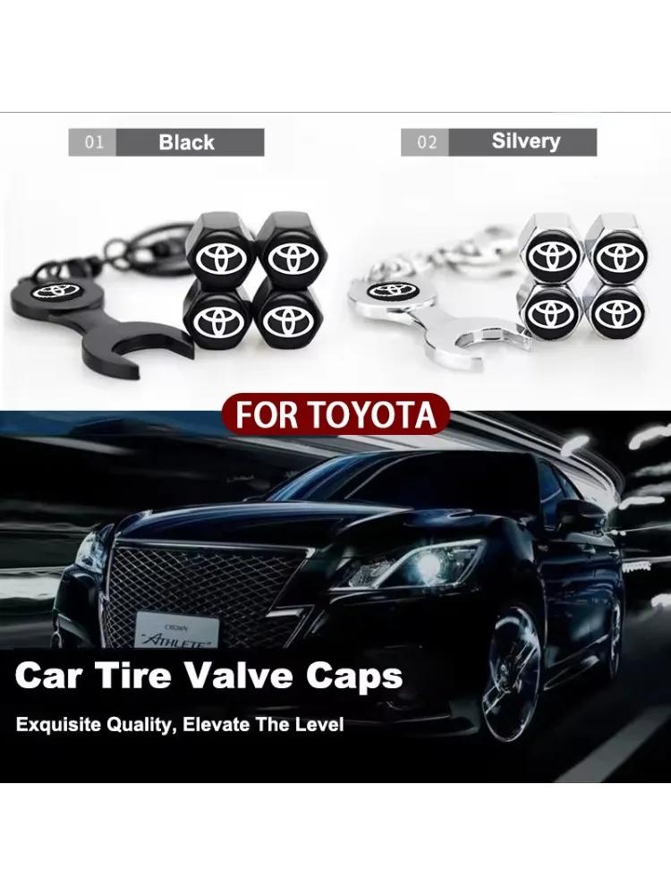 VTSJ3 Car Tire Valve Cap For Toyota Corolla Camry RAV4 CHR Yaris Prius Prado Auris Avensis Hilux Air Stems Caps Auto Dustproof Cover