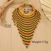 Handmade Jewelry Set Wood Tassel Necklace Luxury Ear Studs  Party