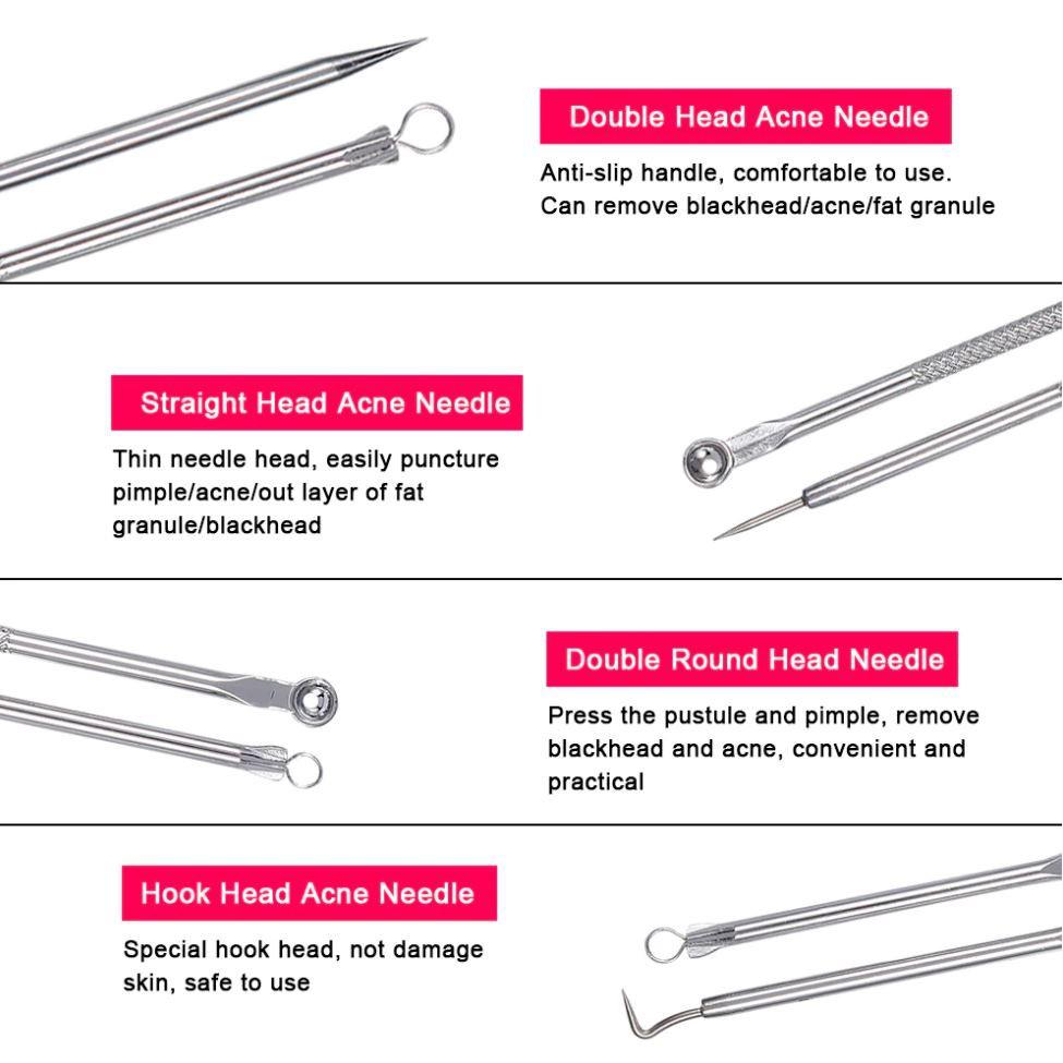 A 5-piece Acne Needle Set Facial Beauty Pick Acne Acne Removal Beauty Makeup Tool Blackhead Acne Needle