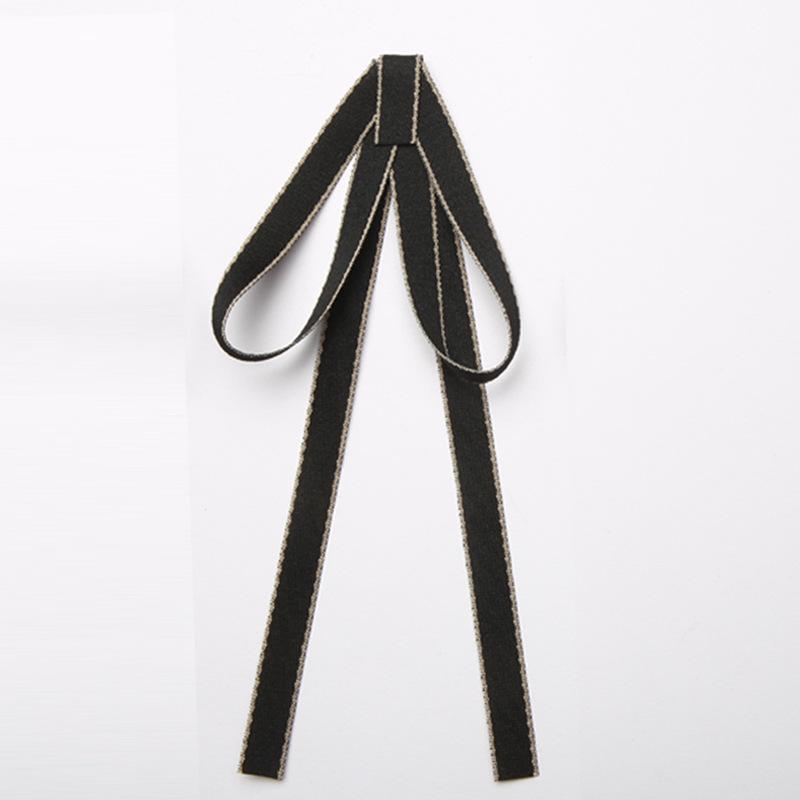 1 шт. Женская брошь-бантик ручной работы из ленты, черная, в британско-корейском стиле для рубашки с белым воротничком.