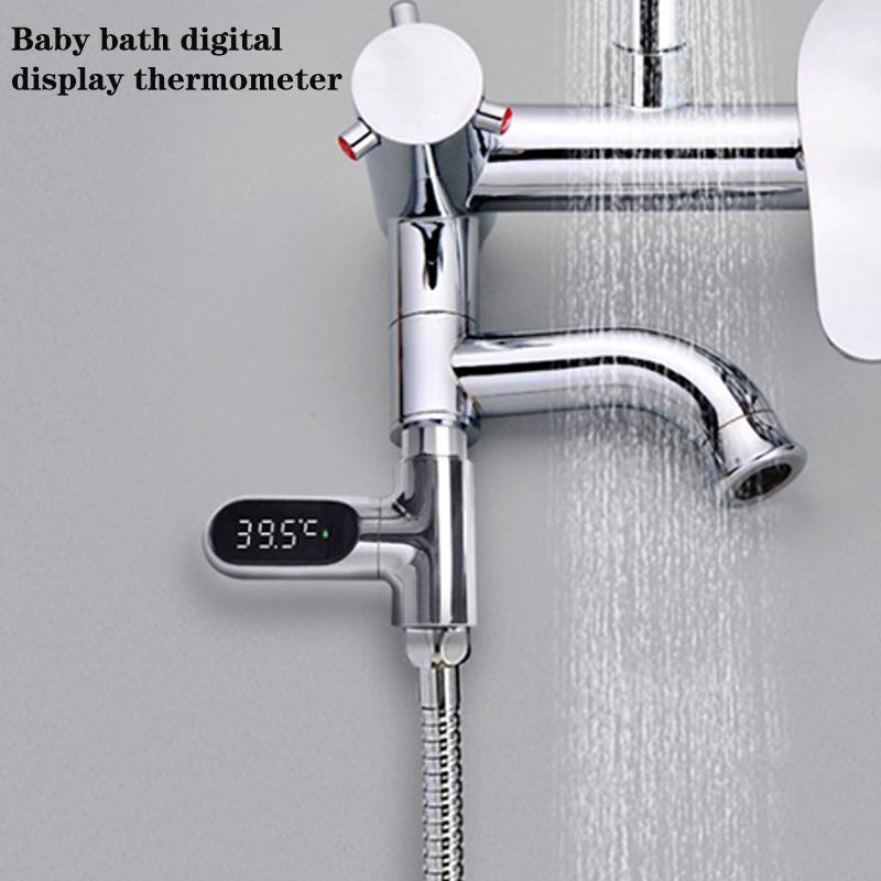 Монитор температуры воды в ванне Электричество Домашний светодиодный дисплей Смесители для душа Термометр для воды Измеритель температуры в детской ванне