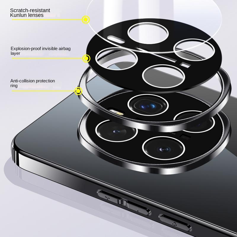 Для HONOR Magic 7 Pro 7 Анти-отпечатки пальцев Анти-падение Моющаяся Ледяной Кристалл 360° Кольцо Подушка Безопасности Объектив Полностью Покрывающий Чехол для Телефона