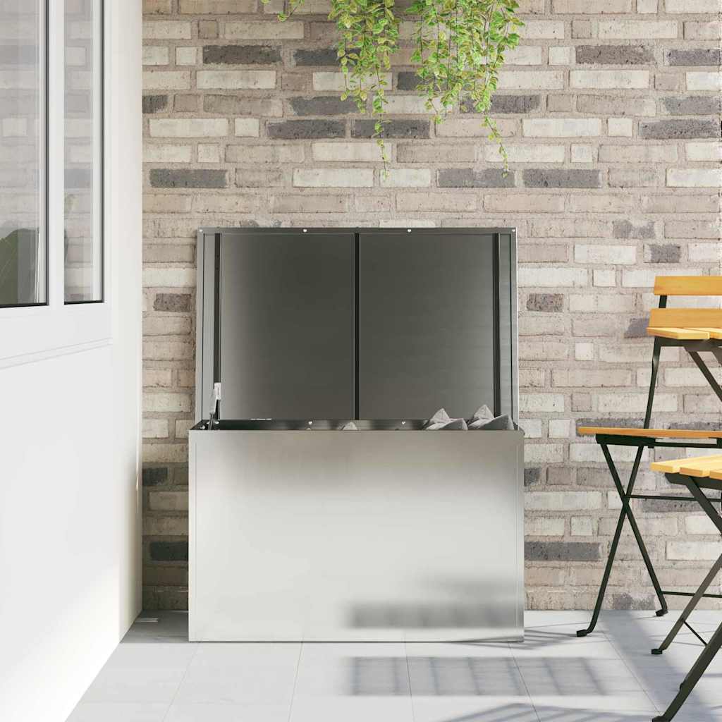 Outdoor Storage Box Silver 80 x 50.5 x 50 cm Steel