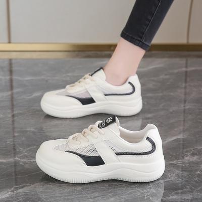 Маленькие белые туфли женские зимние 2024 новые сетчатые дышащие немецкие кроссовки мягкая подошва усиливающая повседневные беговые спортивные модные туфли