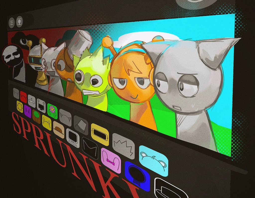 Sprunki Plush Toy 25CM Sprunki Stuffed Animal Doll Horror Game Plush Soft Stuffed Animal Pillow Figure Doll Christmas Birthday Gift for Adults Kids