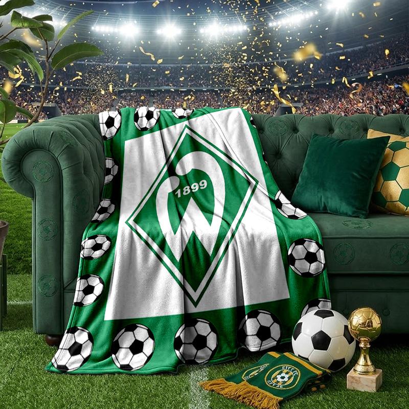 Green Werder Symbol Blanket Lightweight Ideal Bedding Blanket Perfect for Travel, Camping, Living Rooms, Offices, Sofas, Fan Christmas gift