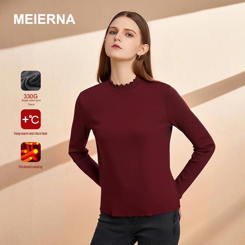 Женская красная бархатная рубашка Ankola с принтом зодиака: Высококачественная теплая одежда на осень/зиму