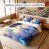 2D Duvet Cover Set Galaxy Cat Eye Starlight Fantasy Ultra Soft Brushed Bedding 3 Piece Set for Bedroom Hotel