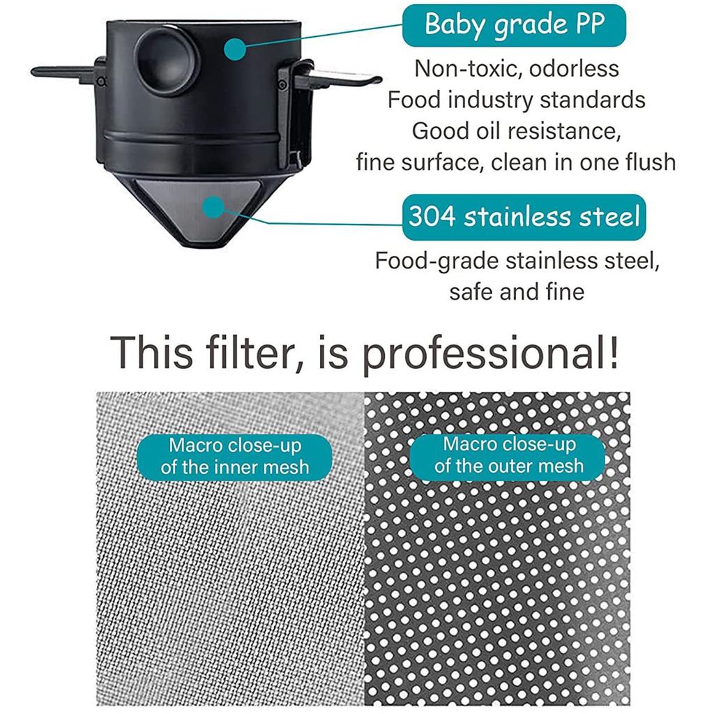 Портативный кофейный фильтр, кофеварка-сито, многоразовая кофеварка ручной работы для дома, офиса, путешествий, кофейные инструменты