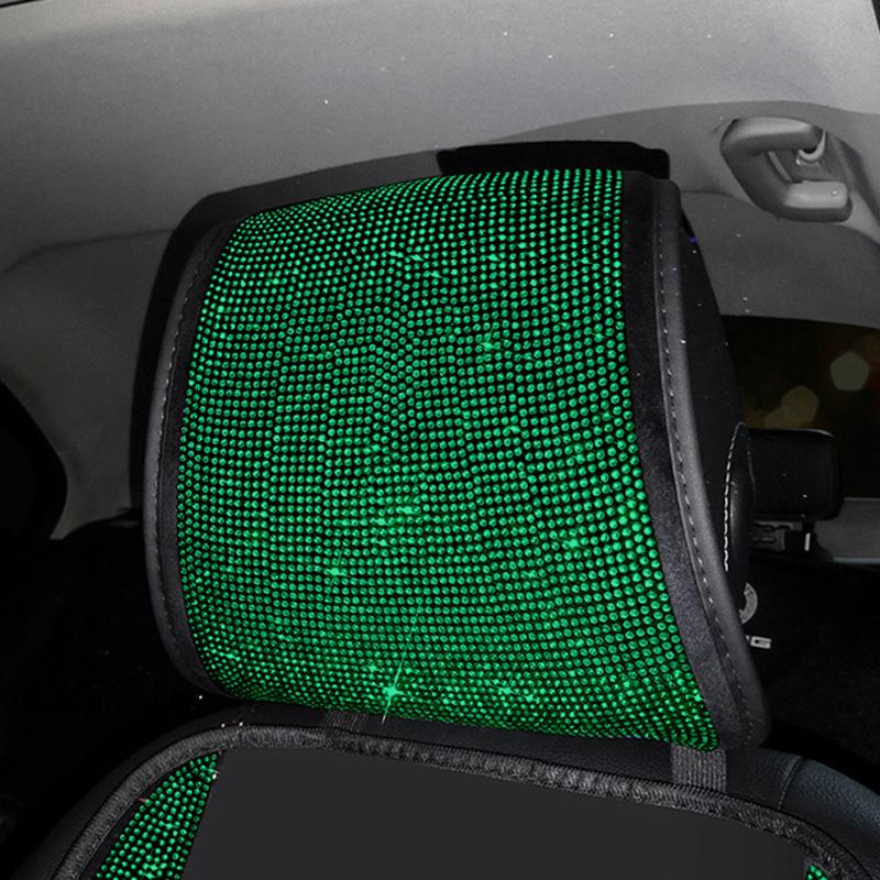 1 шт. блестящие чехлы для автомобильных сидений, универсальные подкладки для головы автомобиля, алмазные стразы, автоинтерьерные подголовники для сидений, аксессуары для женщин