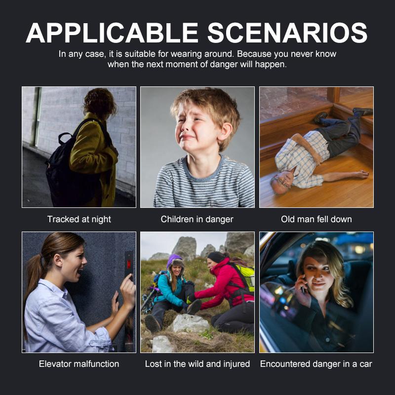 Брелок для самообороны 130 дБ SOS светодиодный фонарик Антиатака Личная охранная сигнализация Инструменты самообороны Женская охранная сигнализация