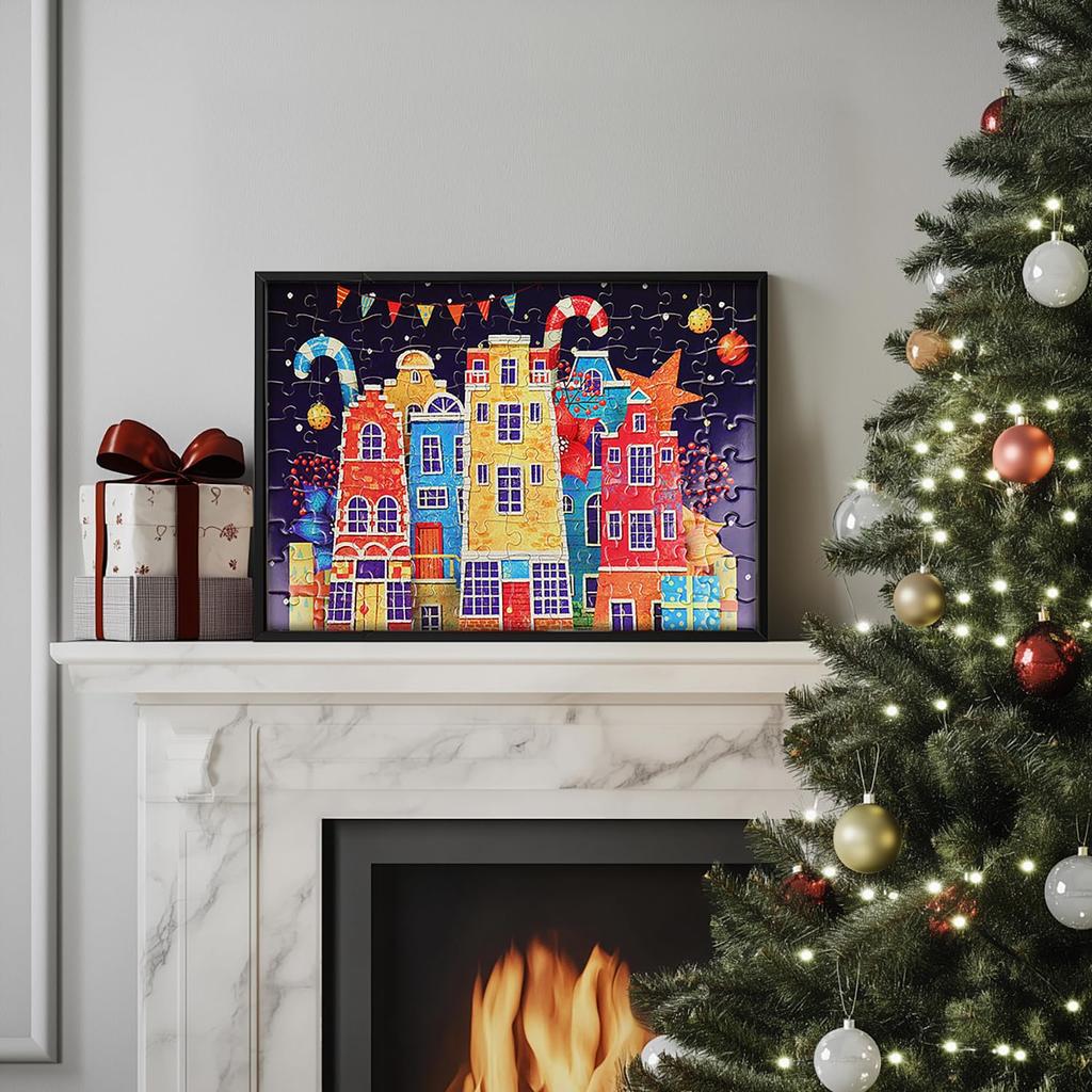 Пазл МИСИТУ из 100 деталей, пазл с крупными деталями, пейзажная живопись, рождественское строительное украшение, подарок, день рождения, годовщина, праздник,